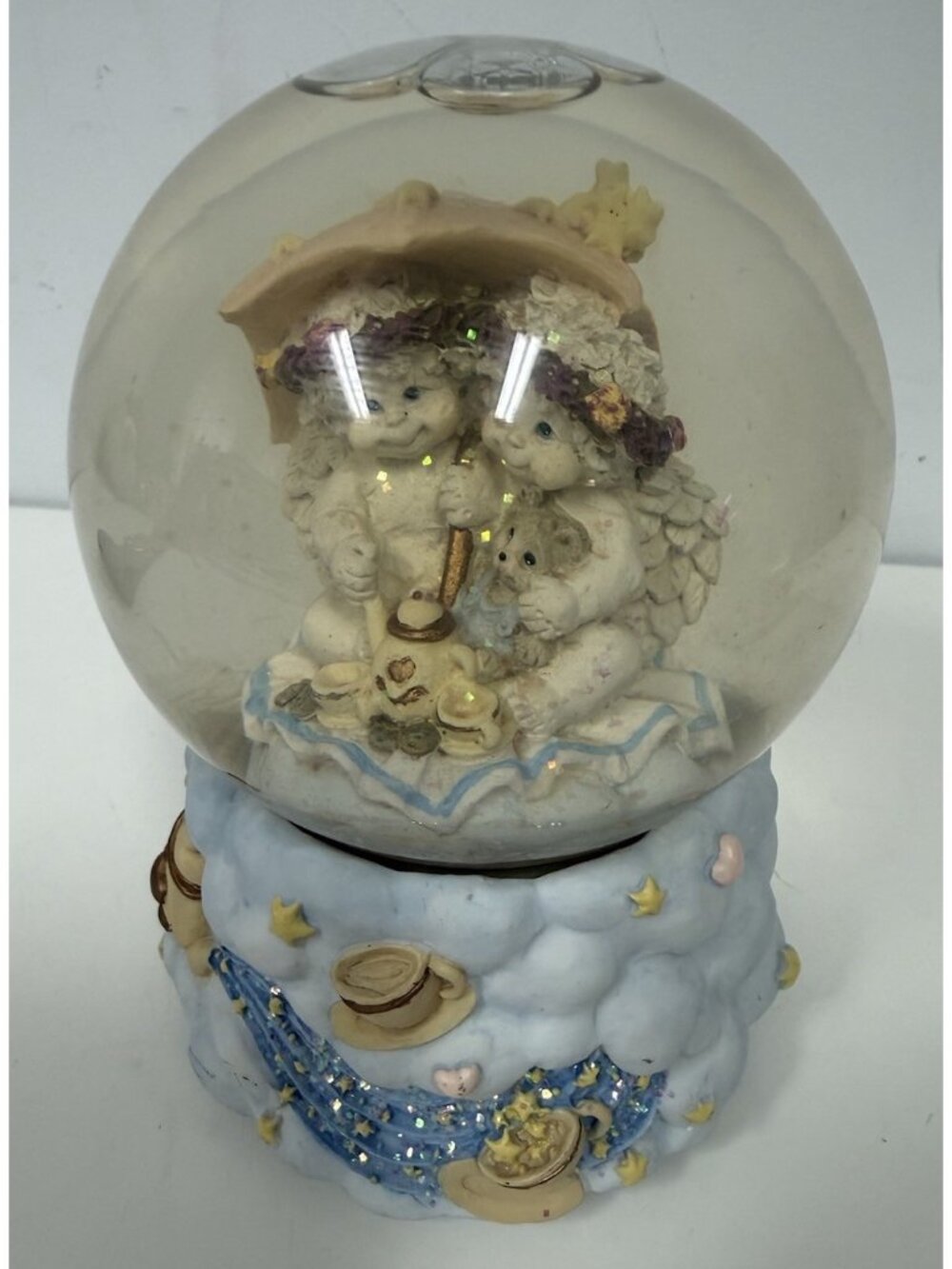 VINTAGE Dreamsicles Westland Snow Globe Tea For Two Tune Music Box D1004
